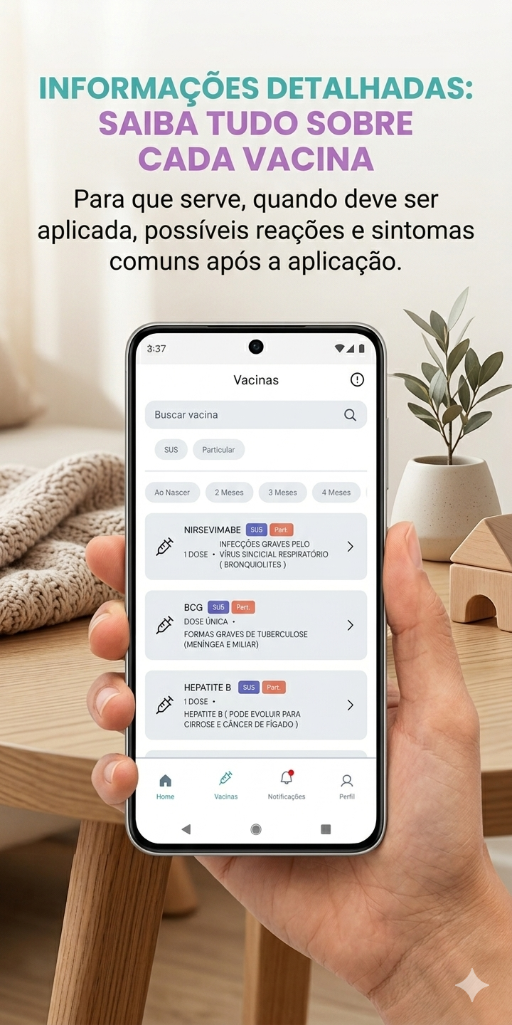 Imagem adicional — Vacina Kids - app para acompanhamento do calendario vacinal infantil