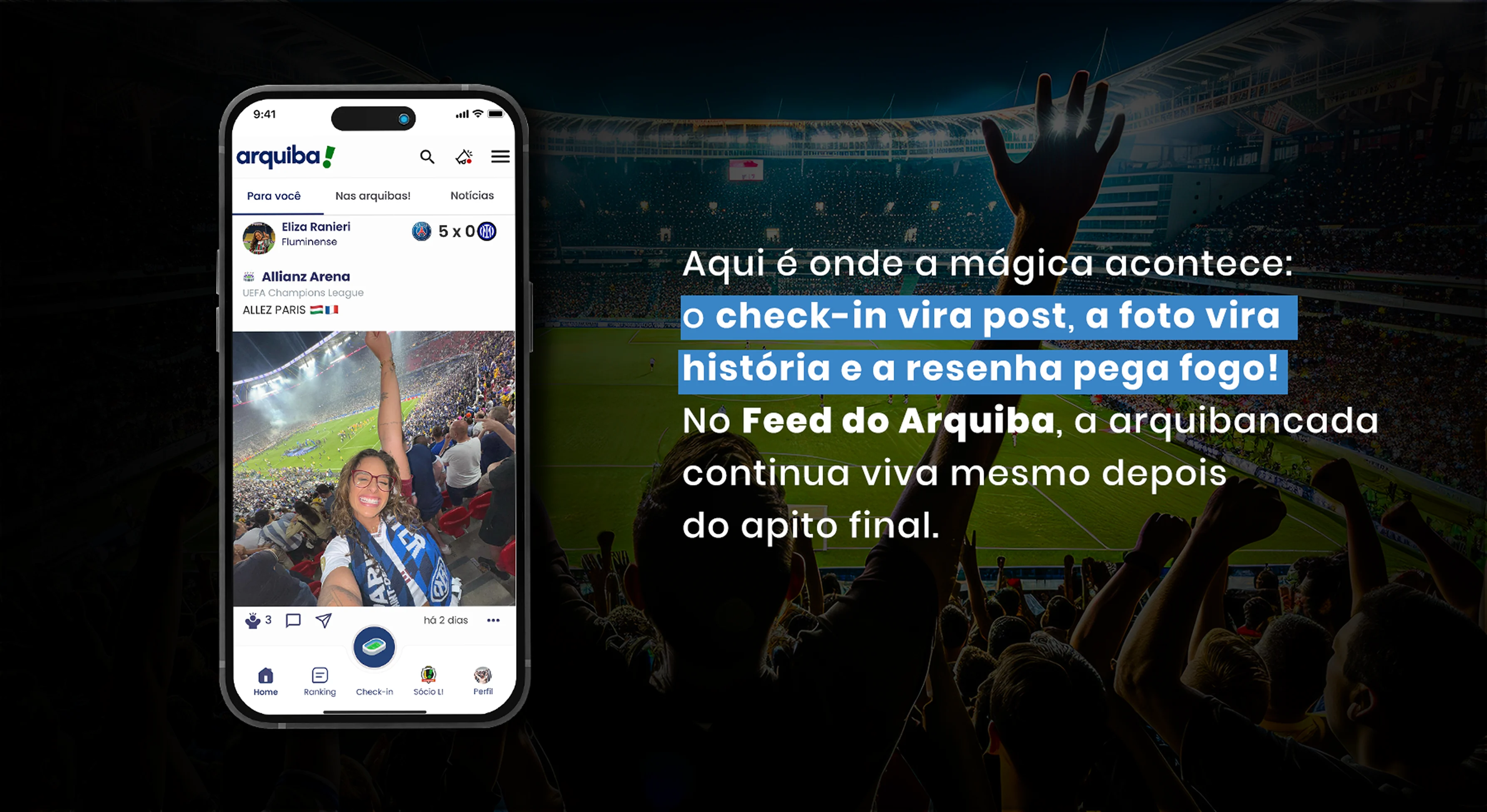 Imagem adicional — Arquiba: app para transformar a presença no estádio em comunidade, ranking e benefícios
