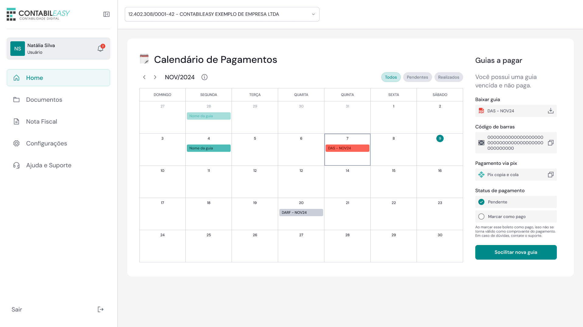 Screenshot Contabileasy: sistema completo para contabilidade digital