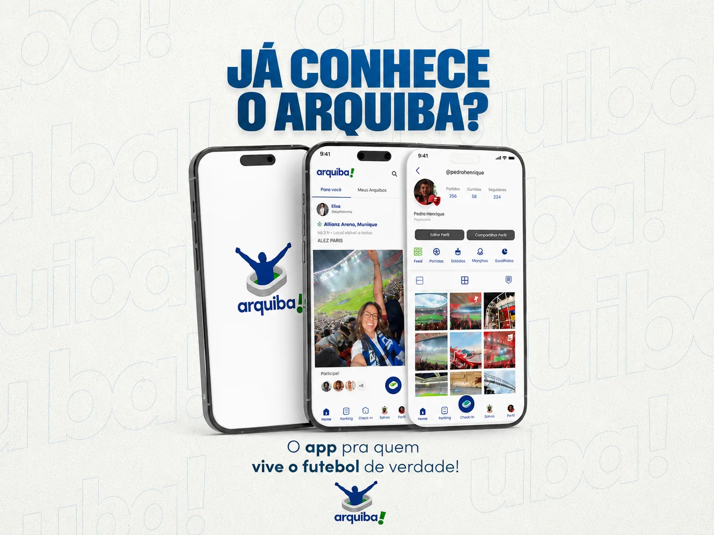 App Arquiba exibido em tela de celular